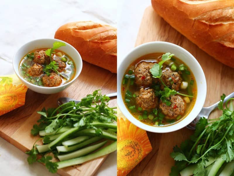 Bánh mì chấm xíu mại